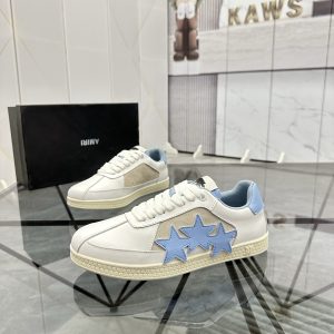 Low Top Leather Sneakers Azure