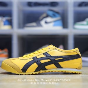 Mexico 66 Retro Leather Sneakers Goldenrod
