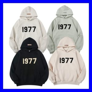 Vintage 1977 Fleece Hoodie Ash Black