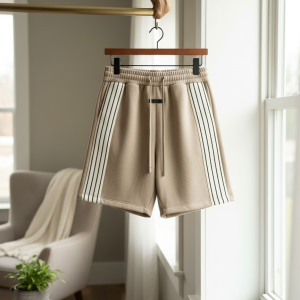Fear of God Essentials Beige Stripe Shorts