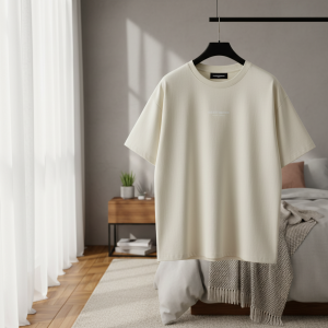 Essentials Beige Oversized Cotton T-Shirt