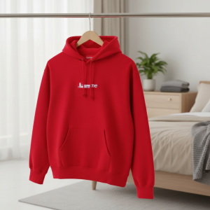 Supreme Red Logo Pullover Hoodie Streetwear Sweater