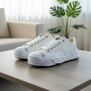 Maison Mihara Yasuhiro Canvas Low Top White Sneakers