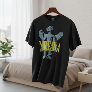 Saint Michael Vintage Nirvana Graphic Black T-Shirt