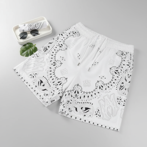 Amiri White Bandana Print Casual Shorts