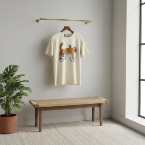 Gucci Leopard Print Graphic White T-Shirt