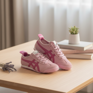 Onitsuka Tiger Pink Suede Casual Sneakers for Women