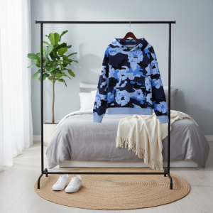 Micolor Blue Camouflage Pullover Hoodie Sweater