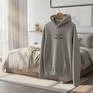 Supreme Grey Plaid Logo Pullover Hoodie