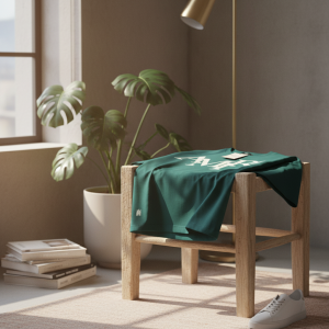 Amiri Logo Print Green Cotton T-Shirt Men