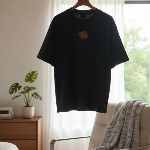 Balenciaga Logo Print Black Cotton T-Shirt