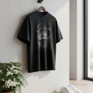 BrokenMoon Vintage Graphic Black Cotton T-Shirt
