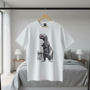 Stussy Big and Meaty White Graphic T-Shirt