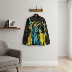 GOD SPEED Statue Graphic Long Sleeve T-Shirt