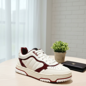 Gucci Retro White Red Leather Sneakers