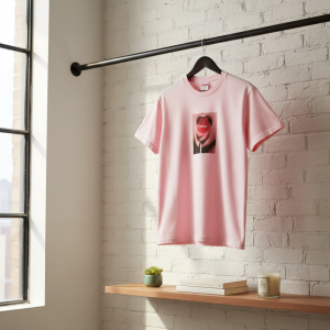 Supreme Pink Lollipop Print Cotton T-Shirt