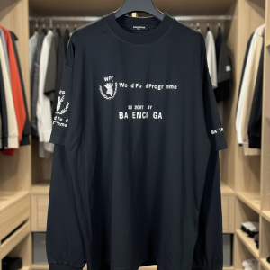 Balenciaga WFP Black Long Sleeve T-Shirt