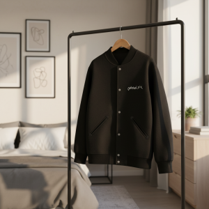 Dior Black Wool Varsity Jacket for Men