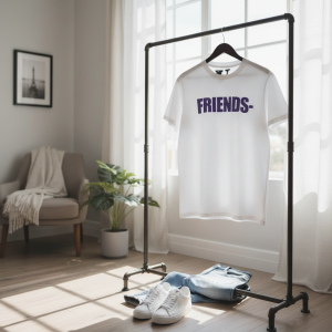 Vlone Friends White Purple Print T-Shirt