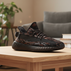 Yeezy Boost 350 V2 Black Brown Knit Sneakers