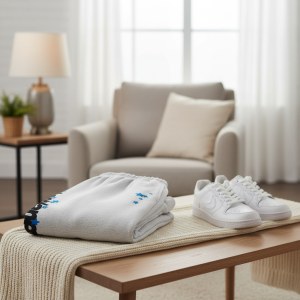 Broken Planet Gray Star Print Sweatpants