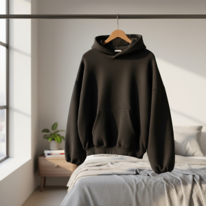 Oversized Black Pullover Hoodie Streetwear Sweater