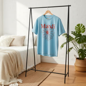 Mardi Mercredi Blue Daisy Graphic T-Shirt