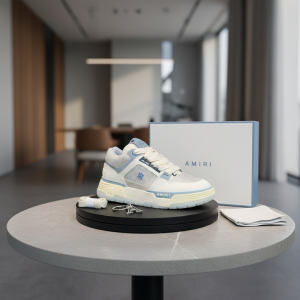 Amiri Skel Top Low Grey Blue Sneakers Shoes