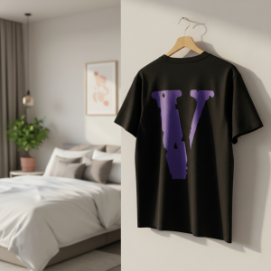 Vlone Friends Black Purple Print T-Shirt
