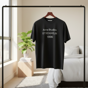 Acne Studios Black Cotton Stockholm 1996 T-Shirt