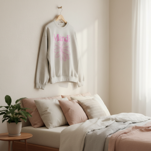 Mardi Mercredi Pink Daisy Graphic Sweatshirt Pullover