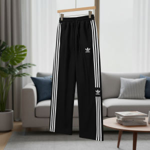 Adidas Black Three Stripes Sports Pants