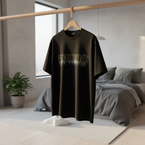 WE11DONE Black Graphic Print Cotton T-Shirt