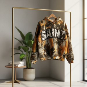 Saint Michael Camouflage Hoodie Streetwear Pullover