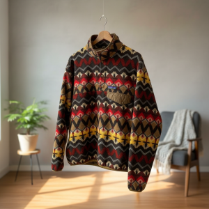 Patagonia Fleece Pullover Geometric Pattern Sweater