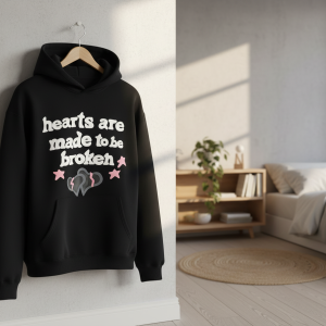Broken Planet Black Graphic Hoodie Sweatshirt