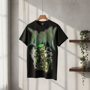Mixed Emotion Green Graphic Streetwear T-Shirt