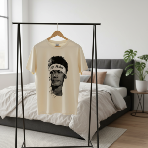 Saint Michael Jesus Graphic Streetwear T-Shirt Beige