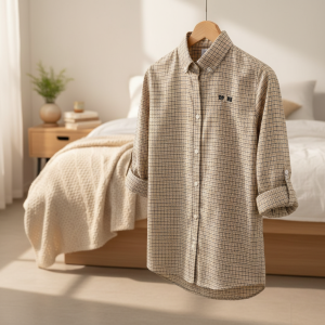 Miu Miu Checked Cotton Long Sleeve Shirt