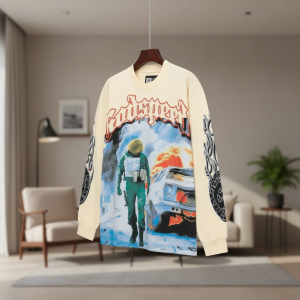 God Speed Graphic Streetwear Oversized Sweatshirt Men