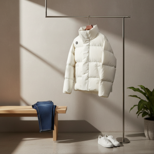 Descente White Puffer Jacket Winter Coat