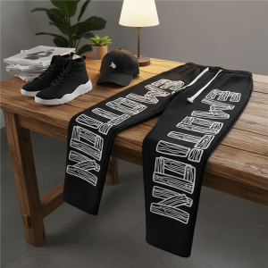 Mixed Emotion Black Graphic Print Sweatpants