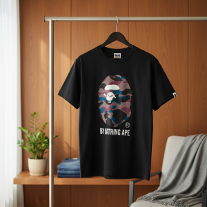 BAPE Camo Ape Head Black Graphic T-Shirt