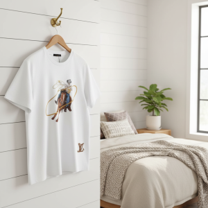 Louis Vuitton Cowboy Graphic White Cotton T-Shirt