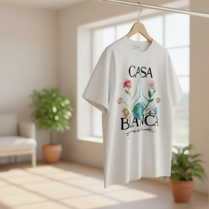 Casablanca White Graphic Earth Flower T-Shirt