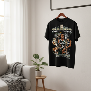 Saint Michael Basketball Champion Graphic T-Shirt Black
