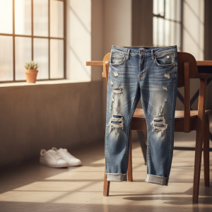 Amiri Men Slim Fit Distressed Denim Jeans Pants