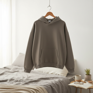 Casual Oversized Khaki Hoodie Sweatshirt for Men