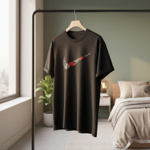 Nike Graphic Logo Casual Black T-Shirt for Men