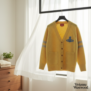 Vivienne Westwood Yellow Knit Cardigan Sweater